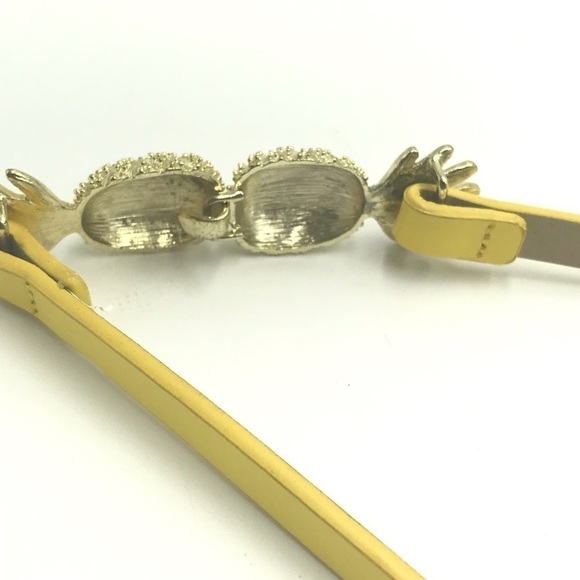 Pineapple Womens Elastic Bright Vibrant Butter Yellow Belt Hook Clasp - Picture 9 of 9